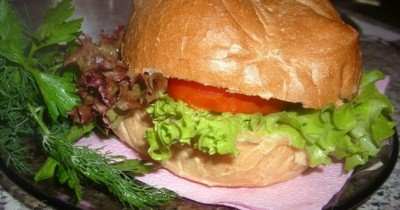 Бургеры домашние - 18 домашних вкусных рецептов приготовления 11 Большой гамбургер с Курин Фарша