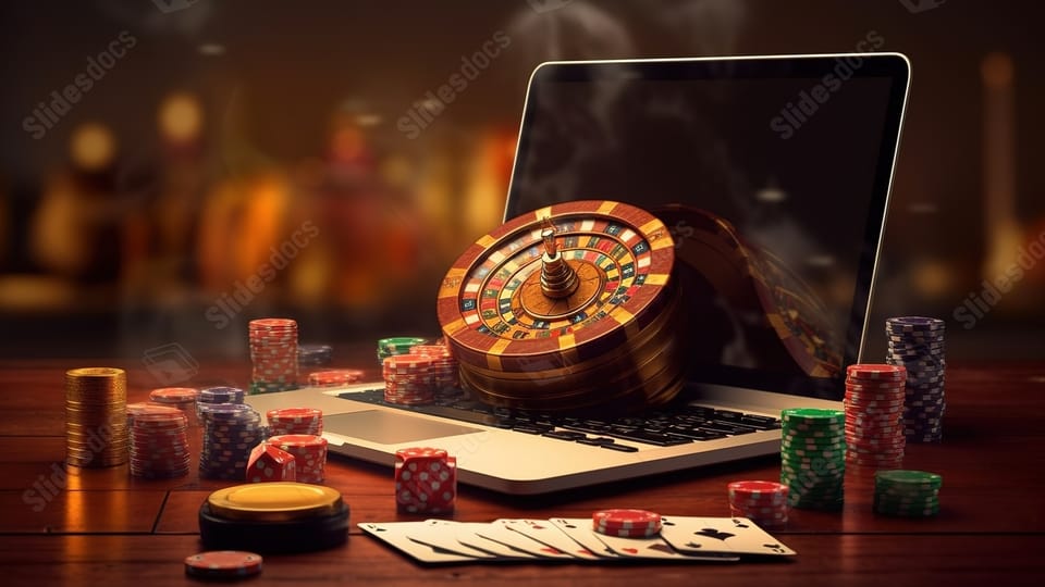Zahranične online casino Prečo sú populárne a na čo si dať pozor 1 get ready to gamble with an online casino concept depicted through a 3d illustration featuring a laptop gambling banner and app with ample copy space powerpoint background ac327af477 960 540